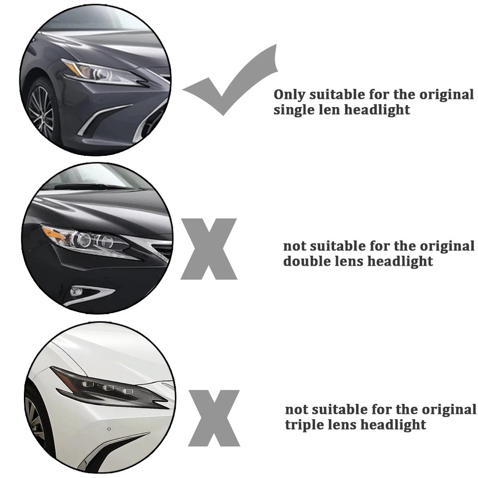 Triple LED Headlight For 2019-2023 Lexus ES250 ES300h ES350 Single Beam Upgrade Foto 2 de 4