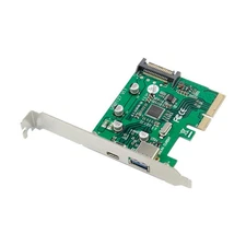 Industrial PCIe x4 USB3.1 Expansion Adapter Card ASM1142 10Gbps USB-C & USB-A 