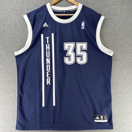 Adidas Kevin Durant 35 Oklahoma City Thunder NBA Jersey Mens XL Blue OKC 2012