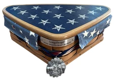 Longaberger 2009 Complete Inaugural Flag Basket with Liner Protector Lid Tie-On