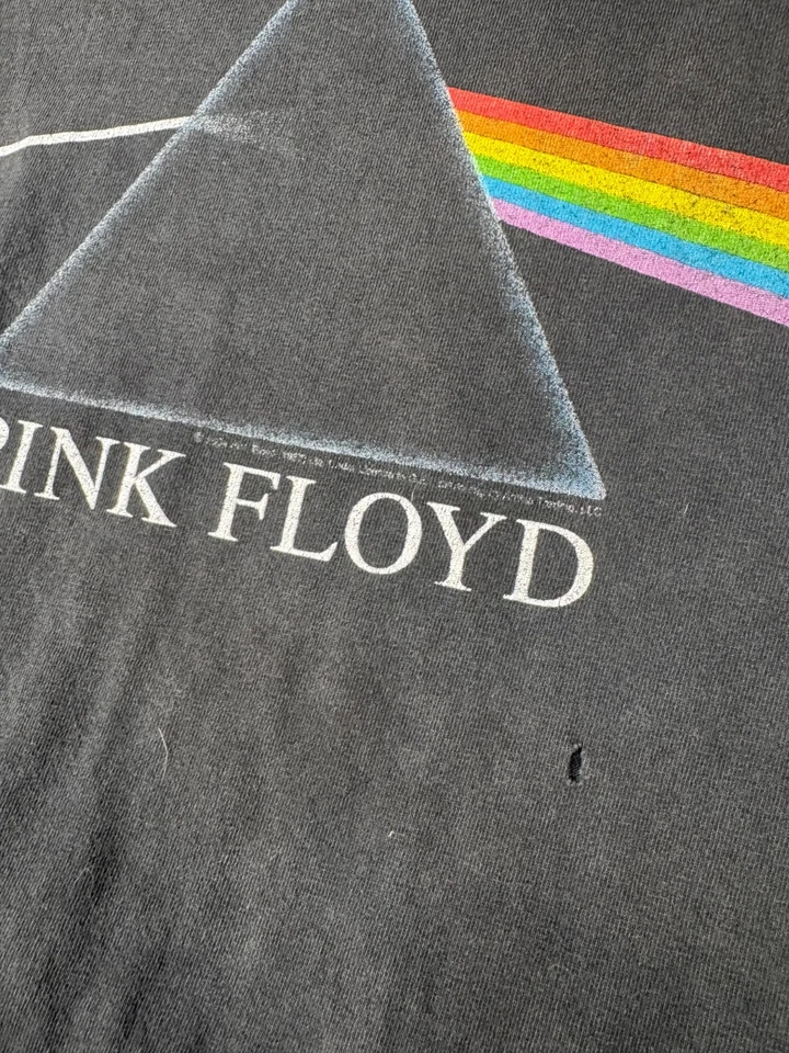 Vintage Pink Floyd Dark Side of the Moon T-Shirt 2XL – Alstyle Mexico Black - Image 4 of 4