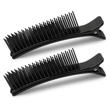2-Pack Black Grip Hair Clips – 5.7" x 1.37" Sectioning for x 