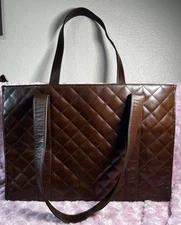 INGEBORG / PINK HOUSE /  Vintage Quilted  Sholder  Tote  Bag