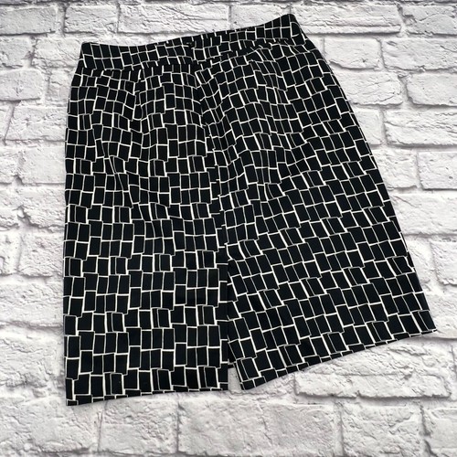 Ann Taylor Factory Skirt Women's Size 4 Black White Geometric Lined Pencil Mini - Bild 9 von 11