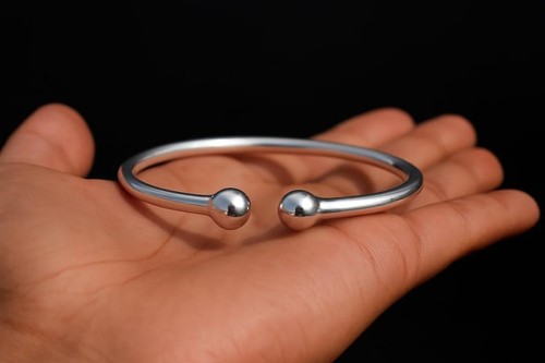 Adjustable Bangle 925 Sterling Silver Women Silver Bracelets All Size SH323 - Picture 2 of 4