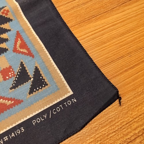 Vintage NOS Taschentuch Bandana 21" USA Southwest Native Aztek blau 14193 C4 - Bild 8 von 12