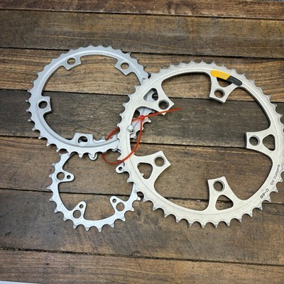 Vintage Shimano 46/36/24T Chainring Set 5-Arm 80s Mountain SG