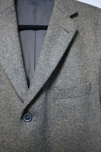 40R Vintage Hugo Boss Jacket Brown Wool Silk Made in USA - Picture 6 of 10