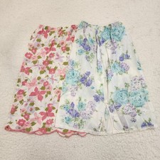 2pc VTG Skirt Slips S Floral Lace Pull On 70 80s Under Garment Coquette Cottage