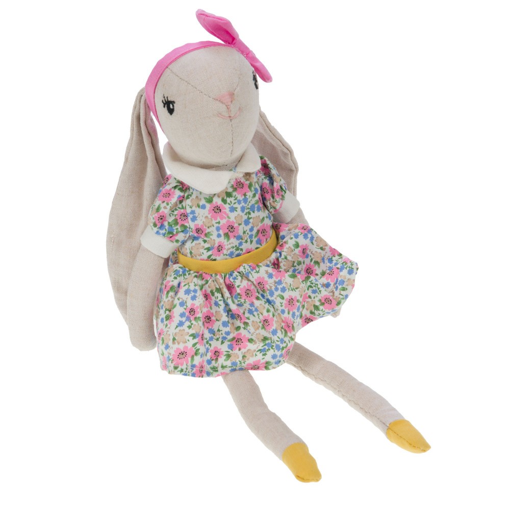Peluche Ombeline la lapine un doudou rassurant de 17x33 cm pour la vie
