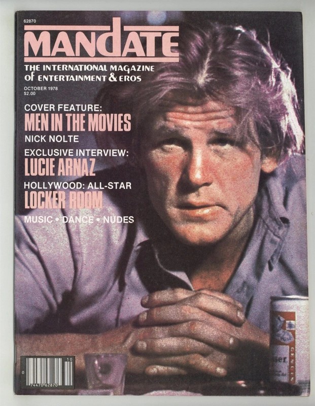 48 YRS OLD   Mandate 1978 Mark Wolf, Nick Nolte, Man's Image, Zeus  Gay Magazine