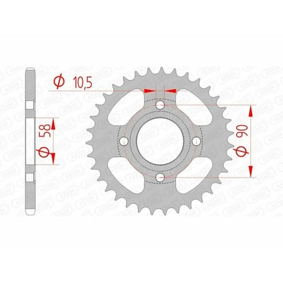 Corona AFAM Acciaio Standard 12502-paso 520 per Moto Ricambi
