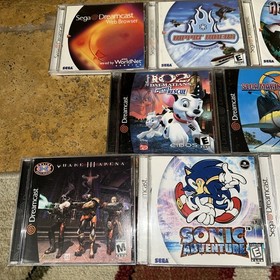 Sega Dreamcast lot of 7 Games +Web Browser Sonic, Time Stalkers, Quake3 + More