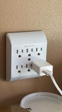 2 Pack 6 Outlet Wall Tap Extender 15A 1875W Multi Plug Power Adapter ETL