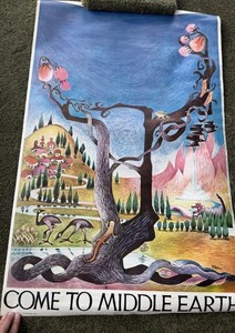 Tolkien LOTR Lord of the Rings Come To Middle Earth Barbara Remington Poster  