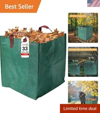 Eco-Friendly 33-Gallon Yard Waste Bag - Foldable for Easy Storing & Carrying