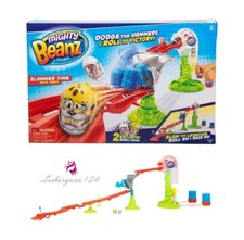 Mighty Beanz Slammer Time Race Track With 50+ Extra Beanz And Flip Track Bundle