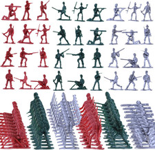 150PCS Army Men Toys Set, Plastic Soldier Action Figures with Multiple Poses for