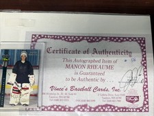 Manon Rheaume Signed 1992 Classic Four Sport Rookie Card #224 Hockey Auto POA. rookie card picture