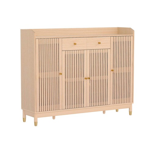 Artiss Shoe Rack Cabinet with Shelves 26 Pairs Pine - Picture 3 of 8