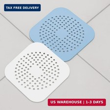Silicone Drain Protector, Gray Anti-Clog Hair Catcher for Shower and Bathtub, 5.