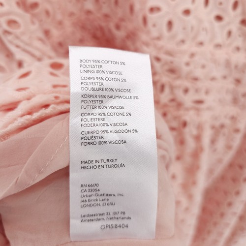 ANTHROPOLOGIE Somerset Mini Dress Eyelet Edition Tiered Pink Blush EUC Size 3X - Picture 8 of 8