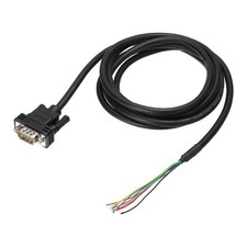 6.6 ft 26AWG DB9 Male Connector to Bare Wire END RS232 9-Pin