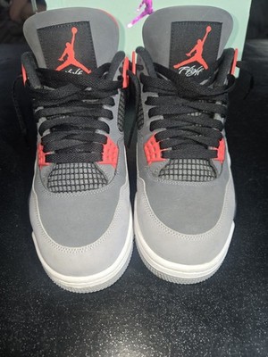nike jordan 4 Infrared 2022 Retro Sneaker Gray Black Red White SZ 11