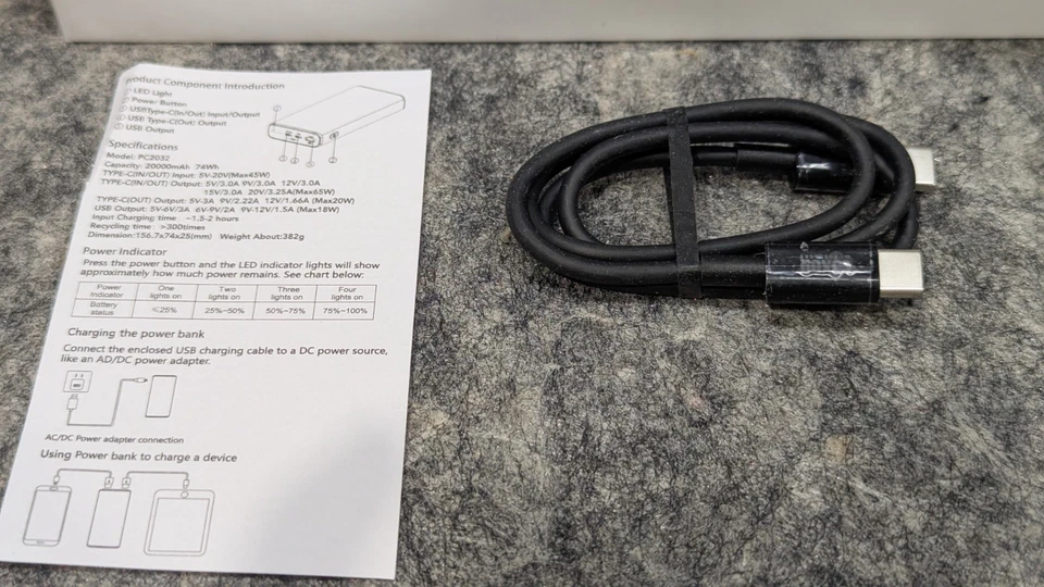 2 x Tomax 20,000mAh Ultra-FAST Power Bank 65W, 3 Ports Laptop + Tablet + Phone - Image 2 of 4