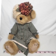 Boyds Bears Emmie Bramblebeary Archive Collection Gingham Dress Plush