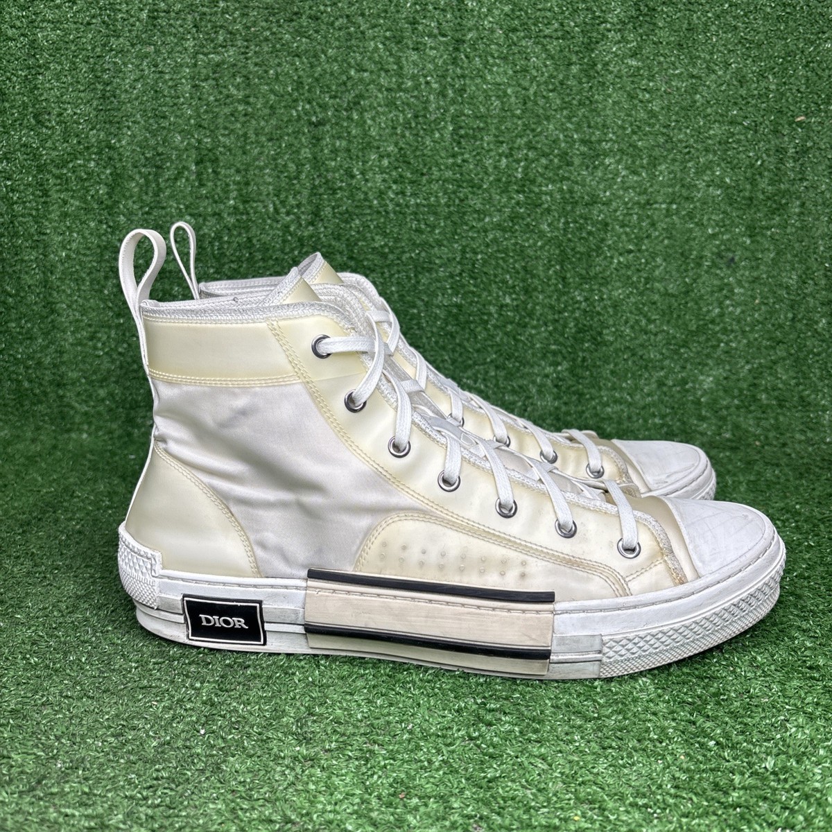 【大人クラシック感溢れる】Dior★B23 High-Top スニーカー Dior B23 High Top White Designer Sneakers Shoes Size US 11