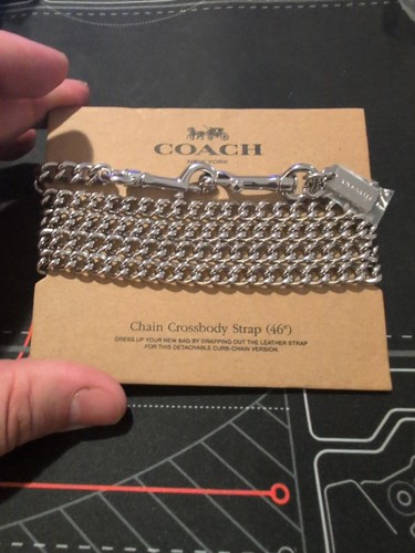 Coach 46" Nickel Panzerkette Taschenkette Ersatzriemen 31126 Neu in Verpackung