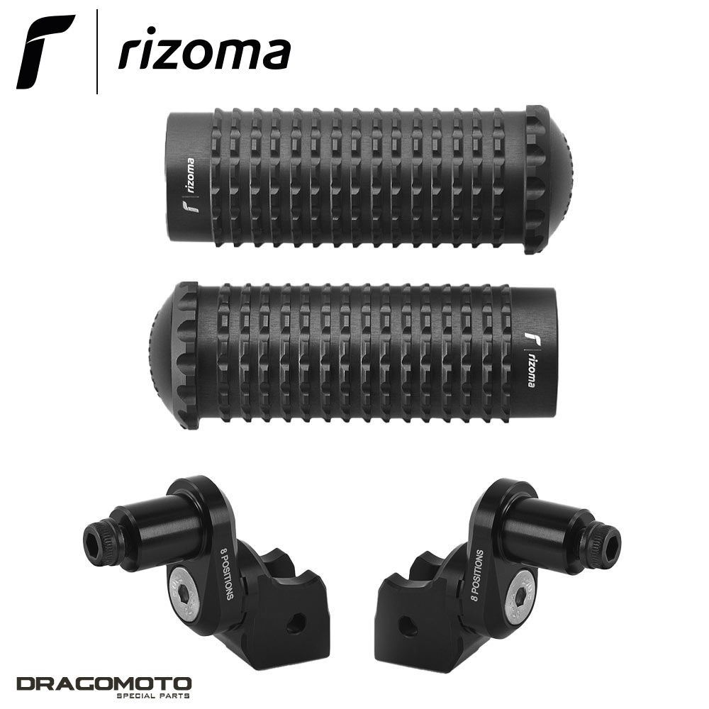 Repose-pieds EXTRÊMES Rizoma PE631B noir usiné CNC pour Ducati Scrambler 400