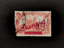 1 Mark Deutsches Reich Danzig Marken echt/Aufdruck/Stempel Falsch