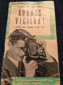 1939 Instruction Manual Kodak Vigilants Cameras Six20 Six16 Green 44pgs aprx 3x5
