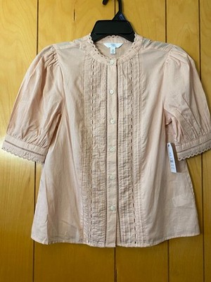 Women's Time & Tru Pink Blouse XS