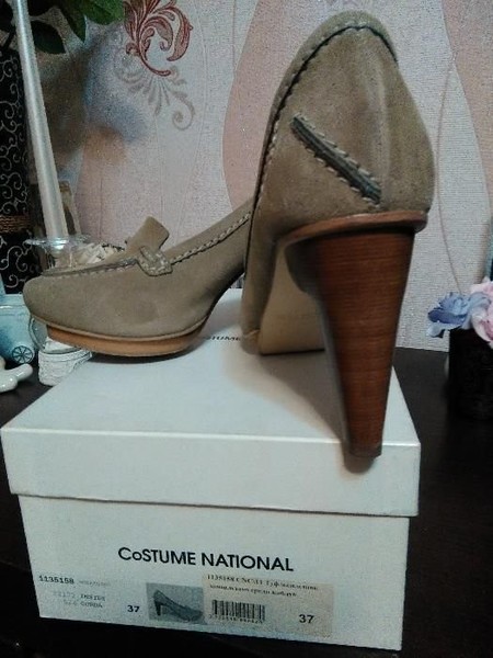 Women Costume National Heels Beige Suede 37