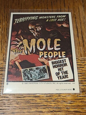 UNIVERSAL MONSTERS THE MOLE PEOPLE 1980 TOPPS YOU'LL DIE LAUGHING