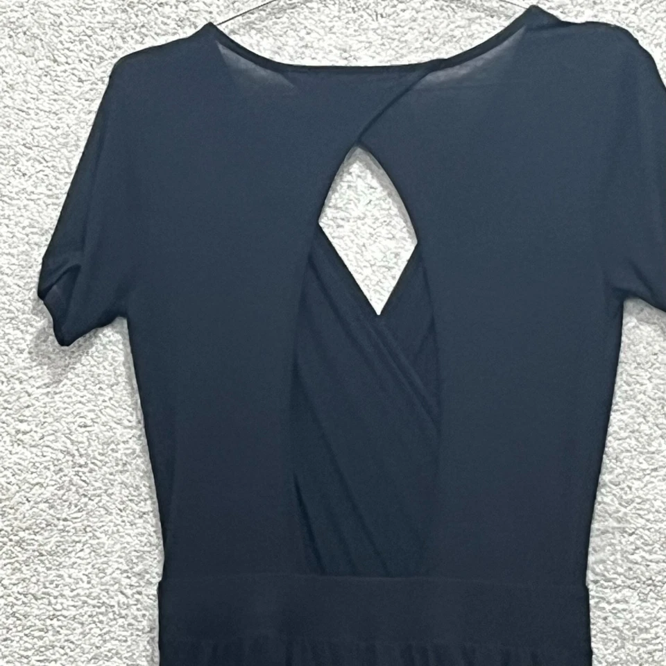 Mono para mujer Asos talla 6 negro pierna completa ojo de cerradura elástico manga corta Foto 3 de 4