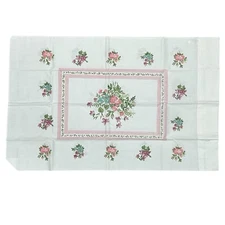 Lady Pepperell Pillowcases (2) Flowers Pink Rose Bordered 20x30 NOS Cottage Core