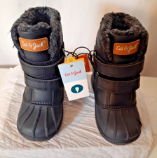 Cat  Jack Toddler Winter Snow Boots Faux Shearling Hook Loop Closure 9 msrp 34.
