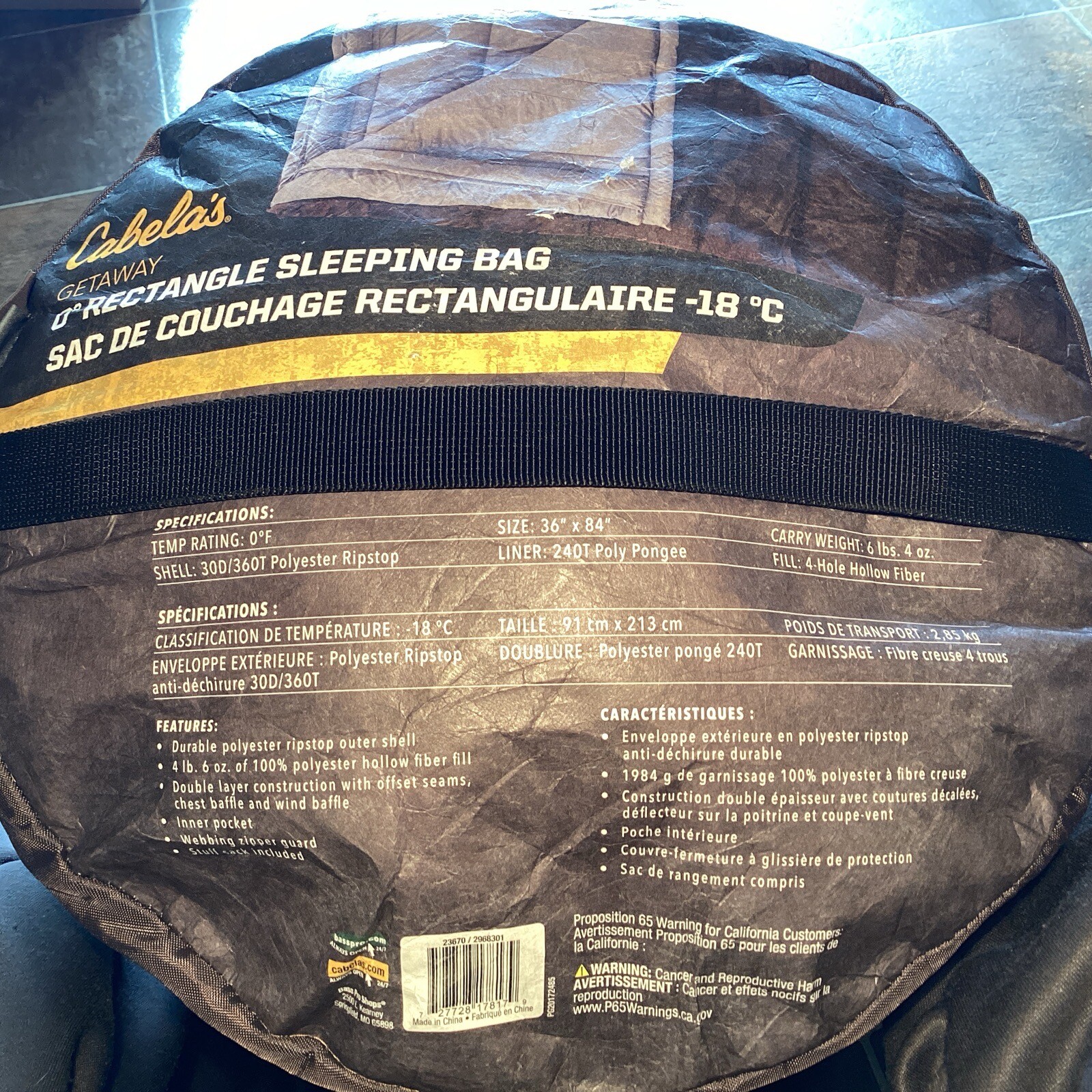 Cabela’s Getaway rectangle sleeping bag 0* f / 18*c eBay