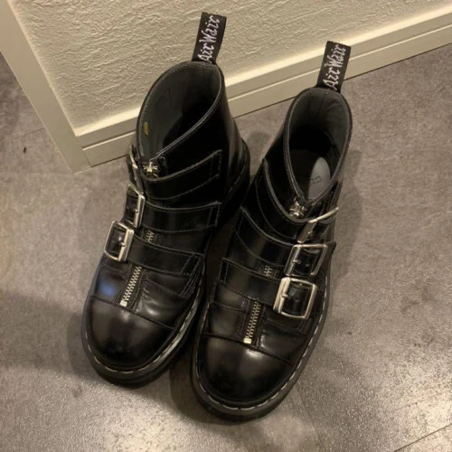 Dr marten strap boots sale