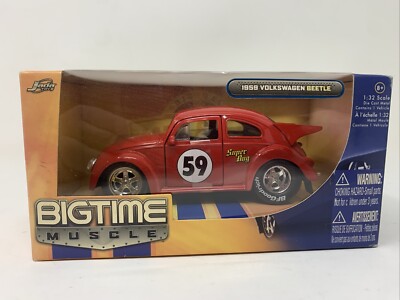 2007 Jada Toys Bigtime Muscle 1959 '59 Volkswagen  Beetle Super Bug Car 1/32 NEW