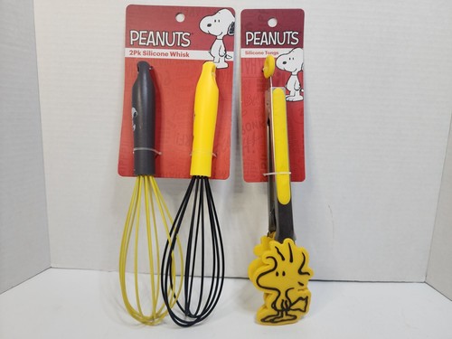 Konvolut: Peanuts Woodstock Küche Silikon Zange & Snoopy 2er Pack Silikon Schneebesen - Bild 1 von 8