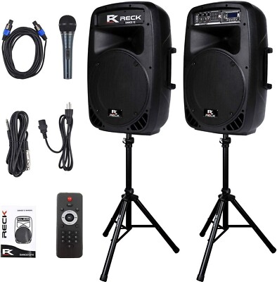 Proreck Dance 12 Powered PA Speaker 12 inch 1000W P.M.P.O 2-Way Portable System