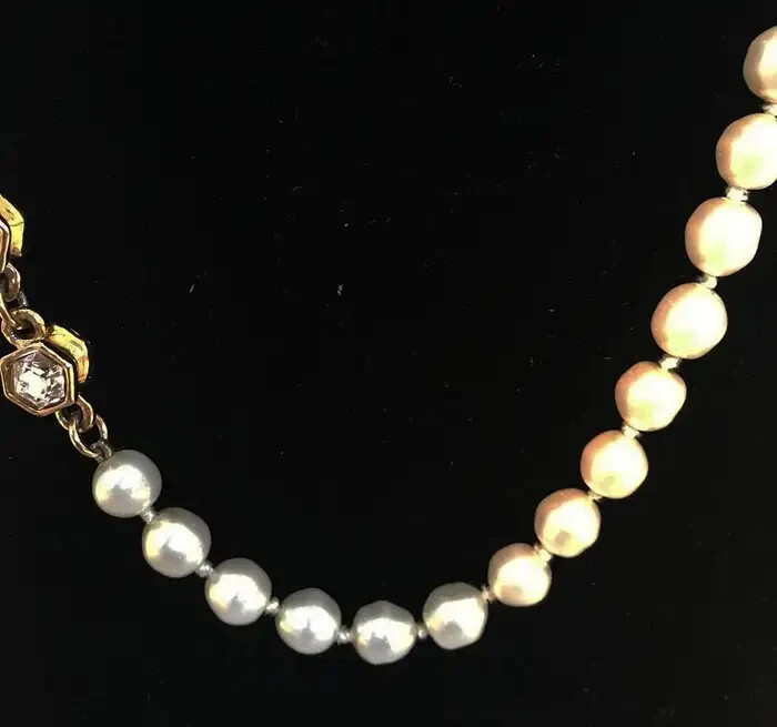 【希少】CHANEL pearl necklaceクリスタル＆パール ネックレス CHANEL Pearl Necklace with Crystal | eBay