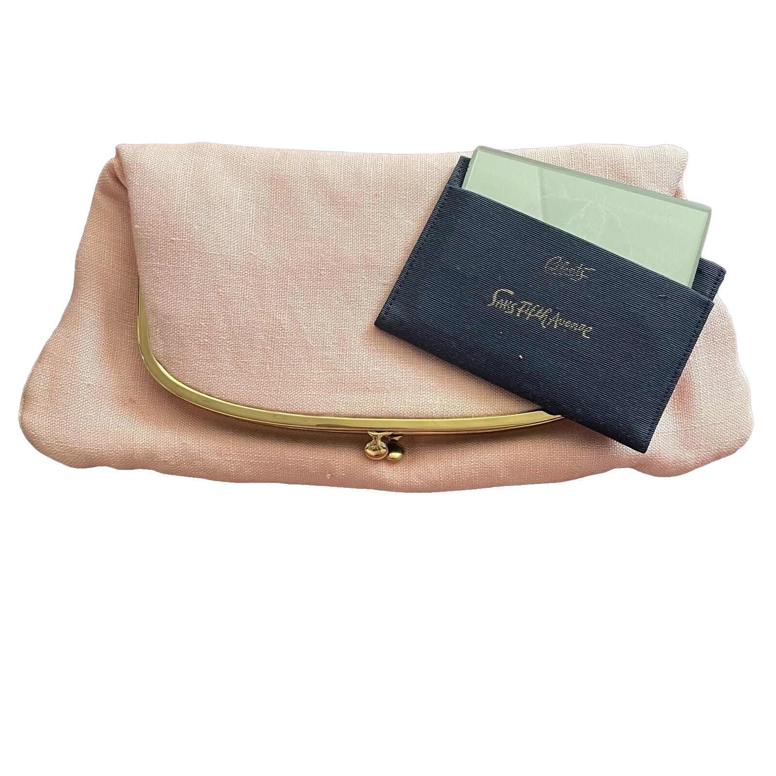 Linen Blend Clutch Vintage Bags, Handbags & Cases