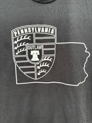 PENNSYLVANIA OUTLAW RACING T SHIRT POC PCA HOTROD SPORTS CAR 944 914 928 917