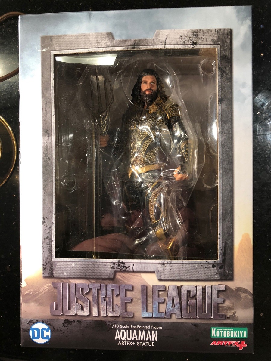 KOTOBUKIYA ARTFX+ DC JUSTICE LEAGUE AQUAMAN 1/10 SCALE STATUE NEW